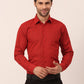 Indian Needle Men's  Cotton Printed Formal Shirts ( SF 821Red )