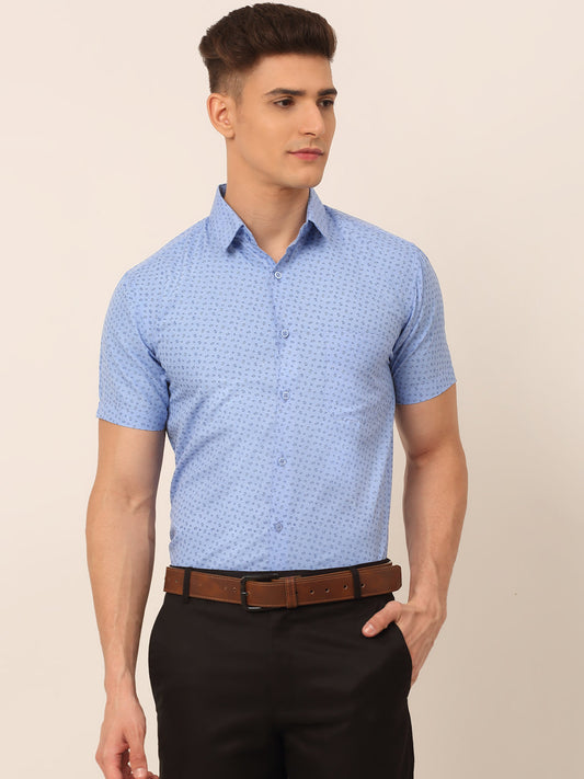 Indian Needle Men's Cotton Printed Formal Shirts