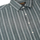 Men Grey & White Classic Striped Formal Shirt