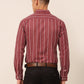 Men Maroon & White Classic Striped Formal Shirt