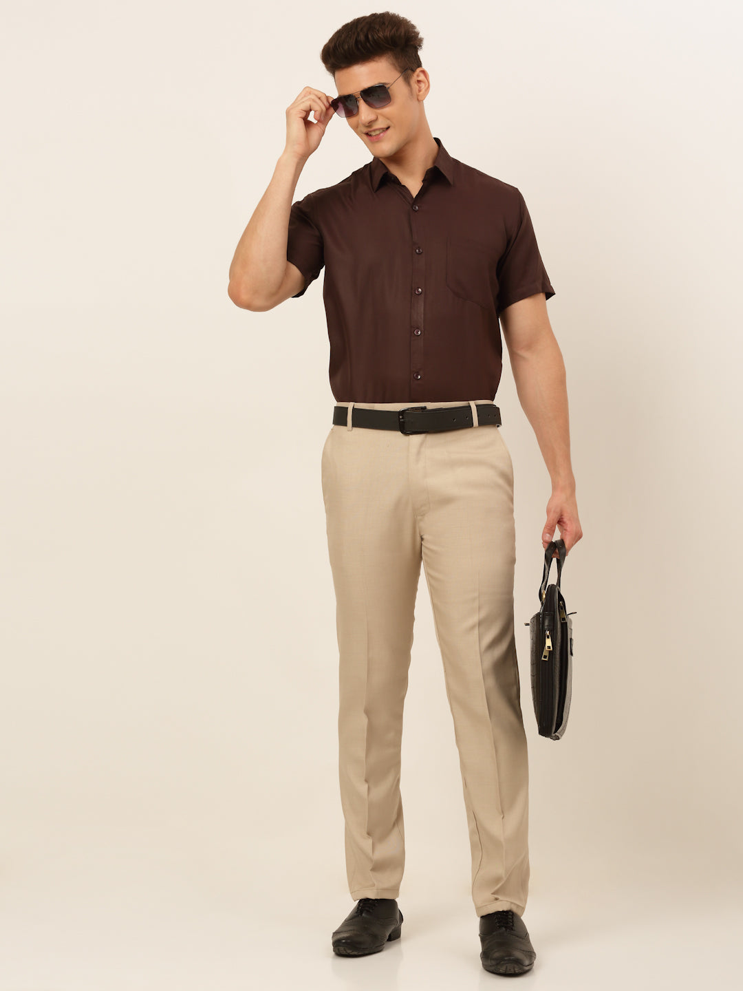 Indian Needle Men's Cotton Solid Formal Shirt's