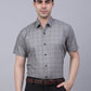 Indian Needle Men's Cotton Half Sleeve Checked Formal Shirts