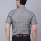Indian Needle Men's Cotton Half Sleeve Checked Formal Shirts