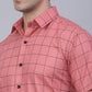 Indian Needle Men's Cotton Half Sleeve Checked Formal Shirts