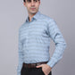 Indian Needle Men's Cotton Lycra Printed Formal Shirts