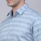 Indian Needle Men's Cotton Lycra Printed Formal Shirts