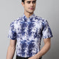 Men Blue Classic Printed Formal Shirt