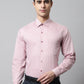 Men Coral Red Micro Ditsy Printed Pure Cotton Formal Shirt