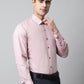 Men Coral Red Micro Ditsy Printed Pure Cotton Formal Shirt