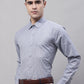 Men Grey Micro Checked Formal Shirt