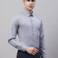 Men Grey Micro Checked Formal Shirt