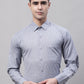 Men Grey Micro Checked Formal Shirt