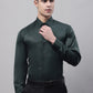 Men's Olive Green Dobby Textured Formal Shirt