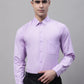 Men Purple Vertical Striped Formal Shirt