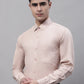 Men's Light-Brown Cotton Solid Formal Shirt