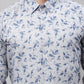 Men Grey Regular Fit Printed Pure Cotton Formal Shirt