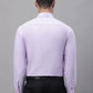 Men's Light Purple Cotton Solid Formal Shirt