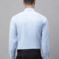 Men's Sky Blue Cotton Solid Formal Shirt