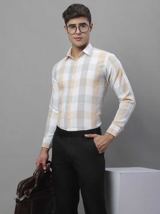 Men's Pure Cotton Checked Formal Shirts