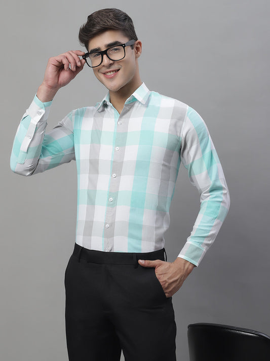 Men's Pure Cotton Checked Formal Shirts