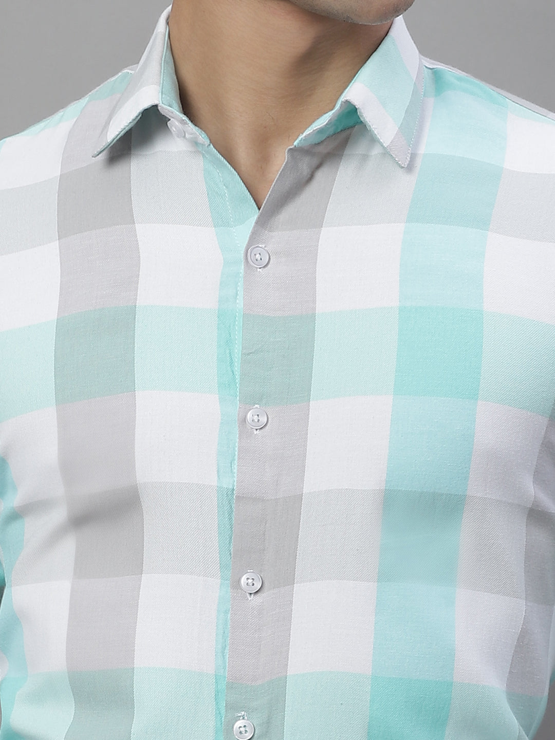 Men's Pure Cotton Checked Formal Shirts