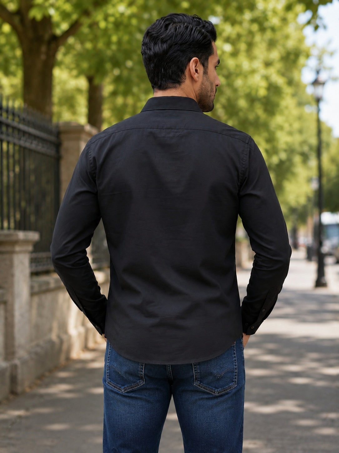 Men's Cotton Solid Casual Shirt ( RDSH 883Black )