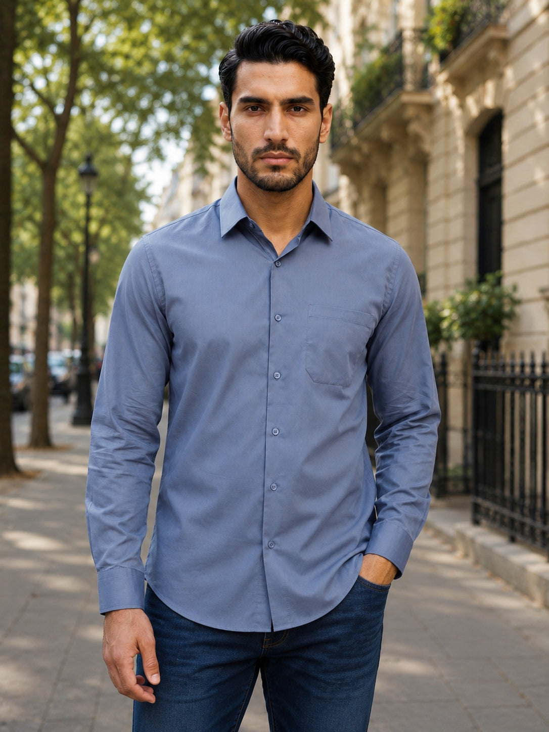 Men's Cotton Solid Casual Shirt ( RDSH 883Grey )