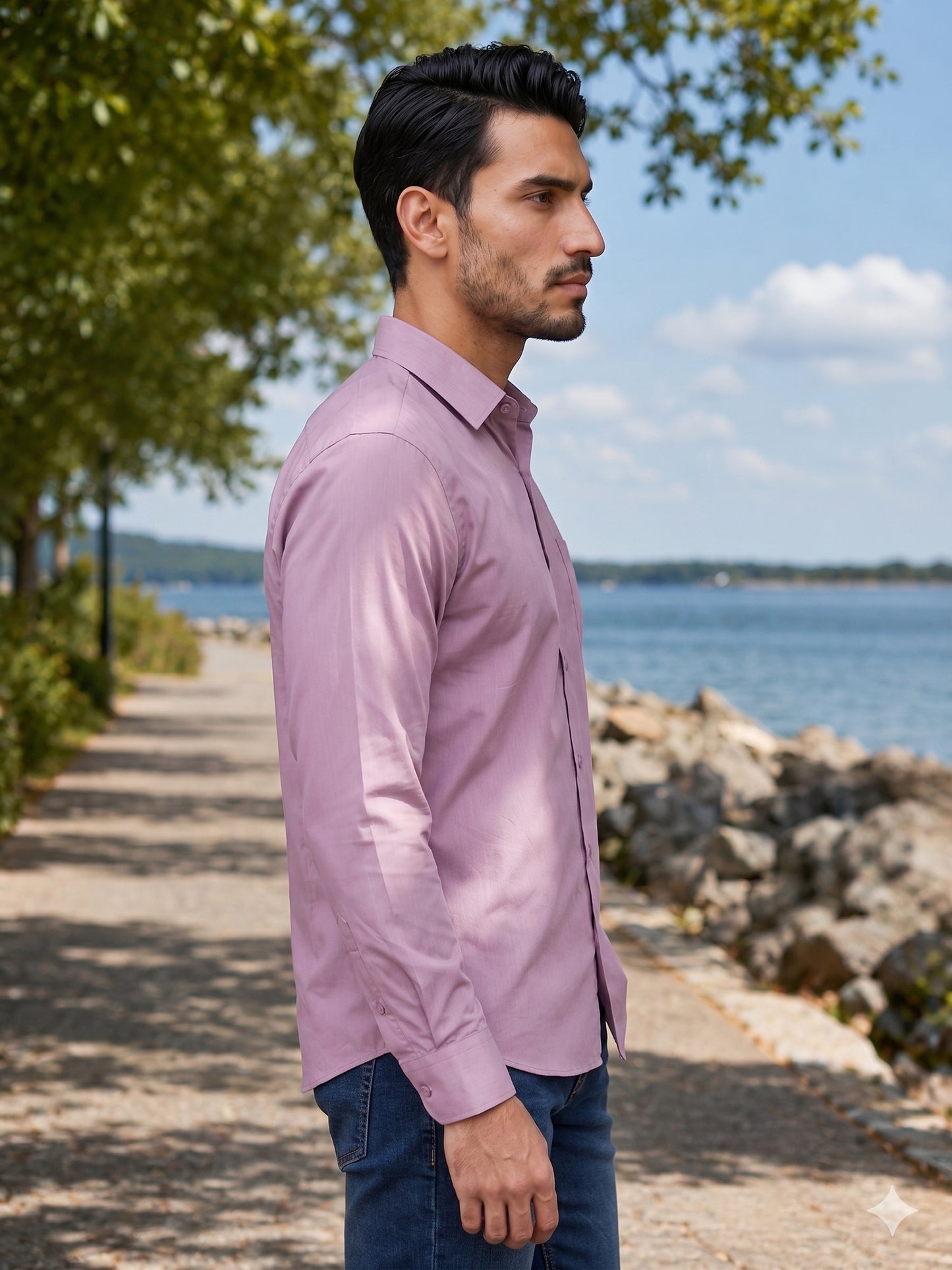 Men's Cotton Solid Casual Shirt ( RDSH 883Magenta )