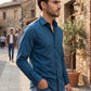 Men's Cotton Solid Casual Shirt ( RDSH 883Peacock )