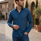 Men's Cotton Solid Casual Shirt ( RDSH 883Peacock )