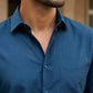 Men's Cotton Solid Casual Shirt ( RDSH 883Peacock )
