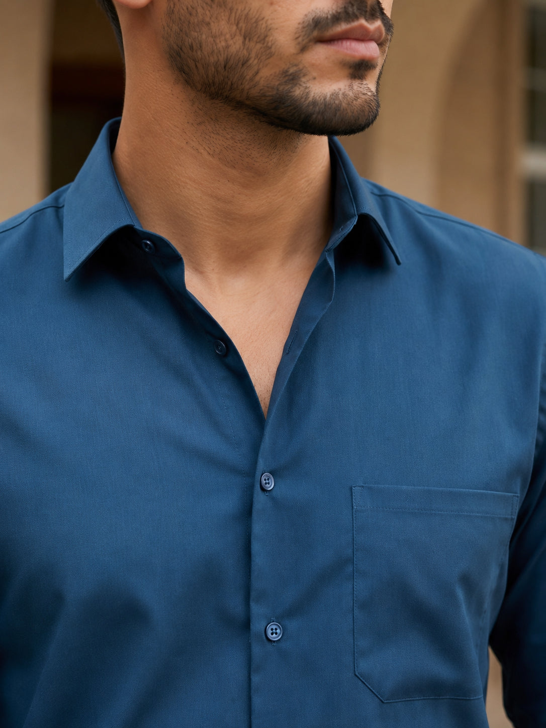 Men's Cotton Solid Casual Shirt ( RDSH 883Peacock )