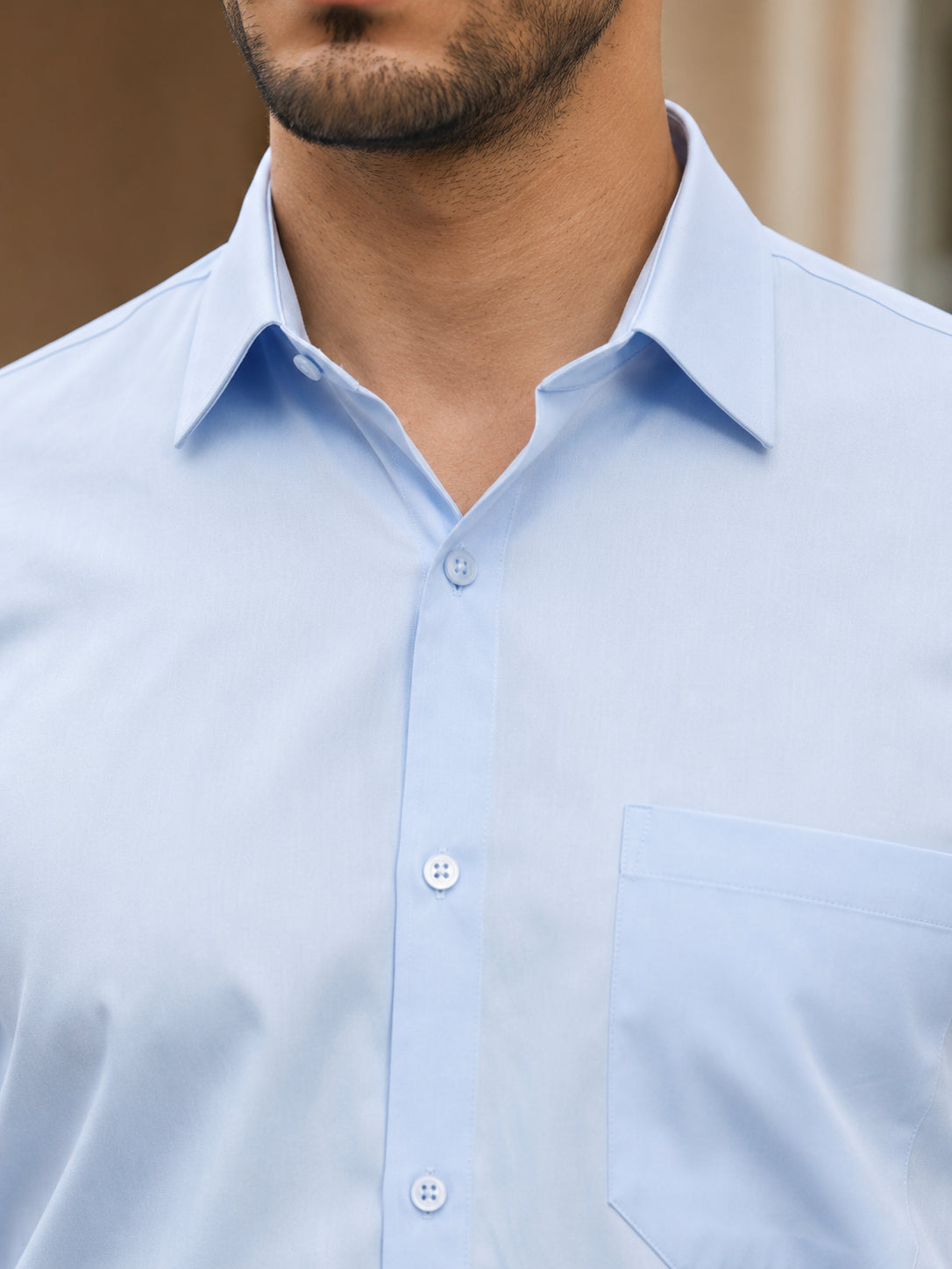 Men's Cotton Solid Casual Shirt ( RDSH 883Sky )