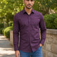 Men's Cotton Solid Casual Shirt ( RDSH 883Wine )