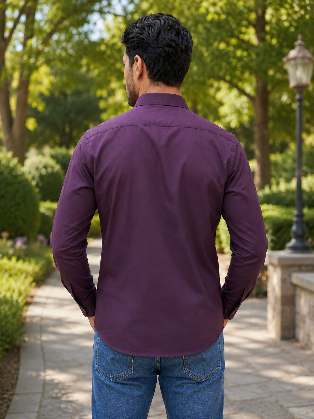 Men's Cotton Solid Casual Shirt ( RDSH 883Wine )