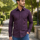 Men's Cotton Solid Casual Shirt ( RDSH 883Wine )