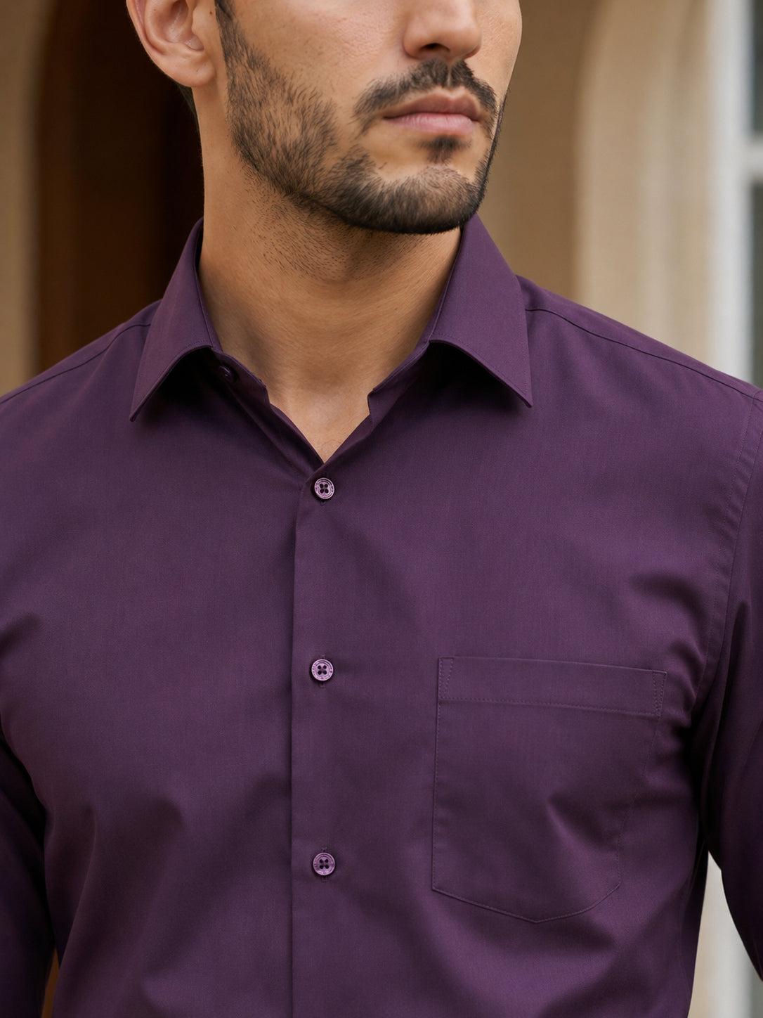 Men's Cotton Solid Casual Shirt ( RDSH 883Wine )