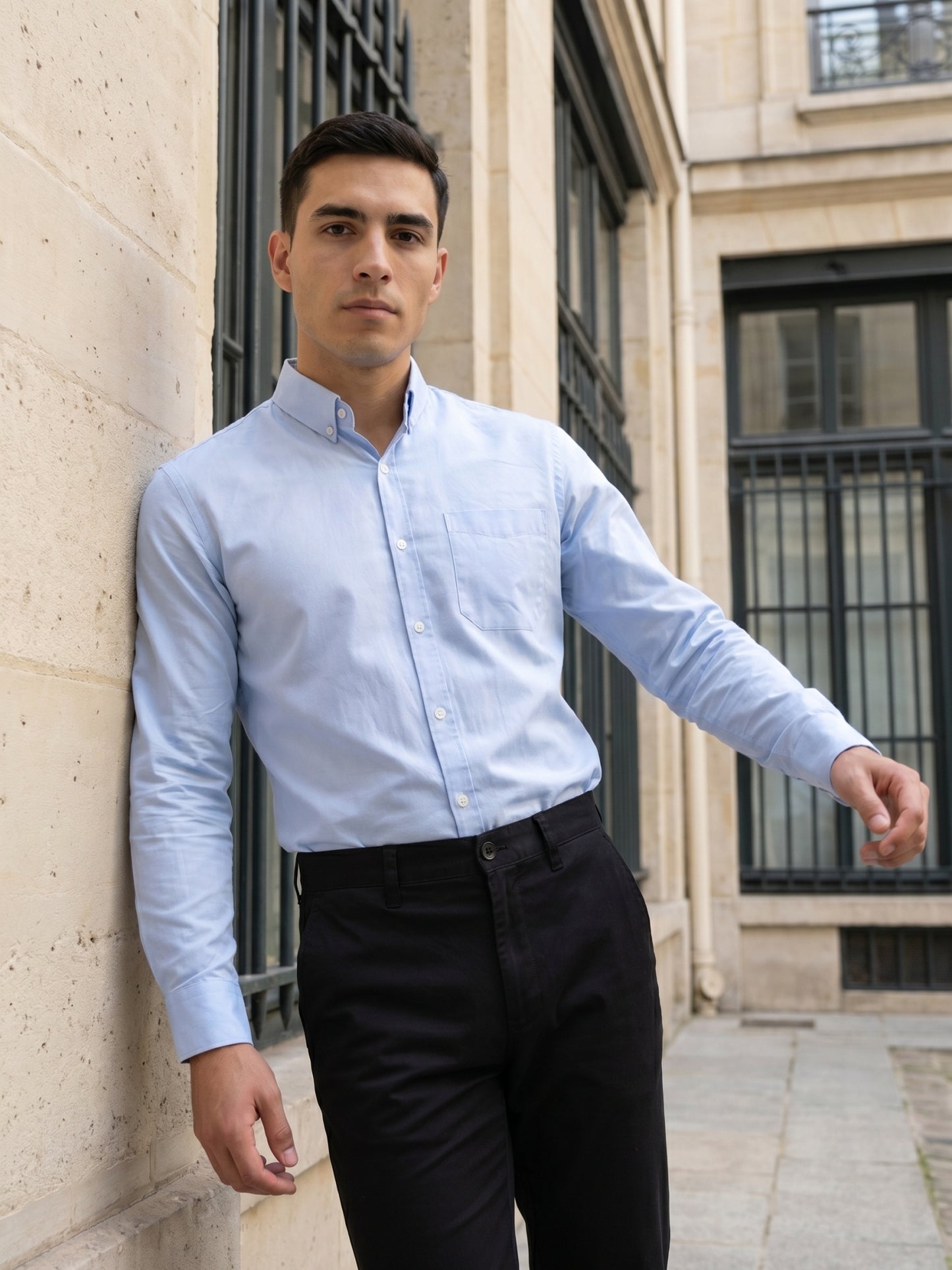 Men Regular Fit Solid Button-Down Collar Formal Shirt ( RDSH 9042Firozi )