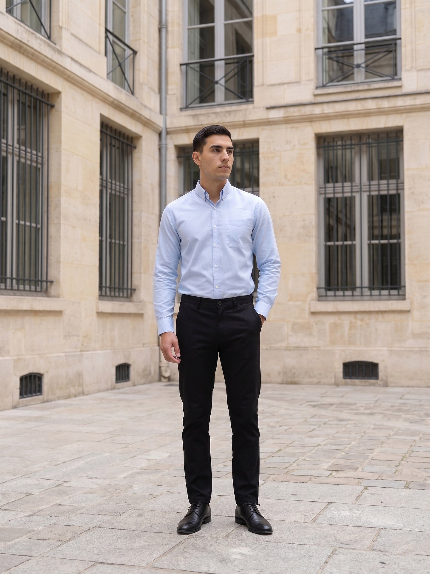 Men Regular Fit Solid Button-Down Collar Formal Shirt ( RDSH 9042Firozi )