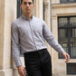 Men Regular Fit Solid Button-Down Collar Formal Shirt ( RDSH 9042Grey )
