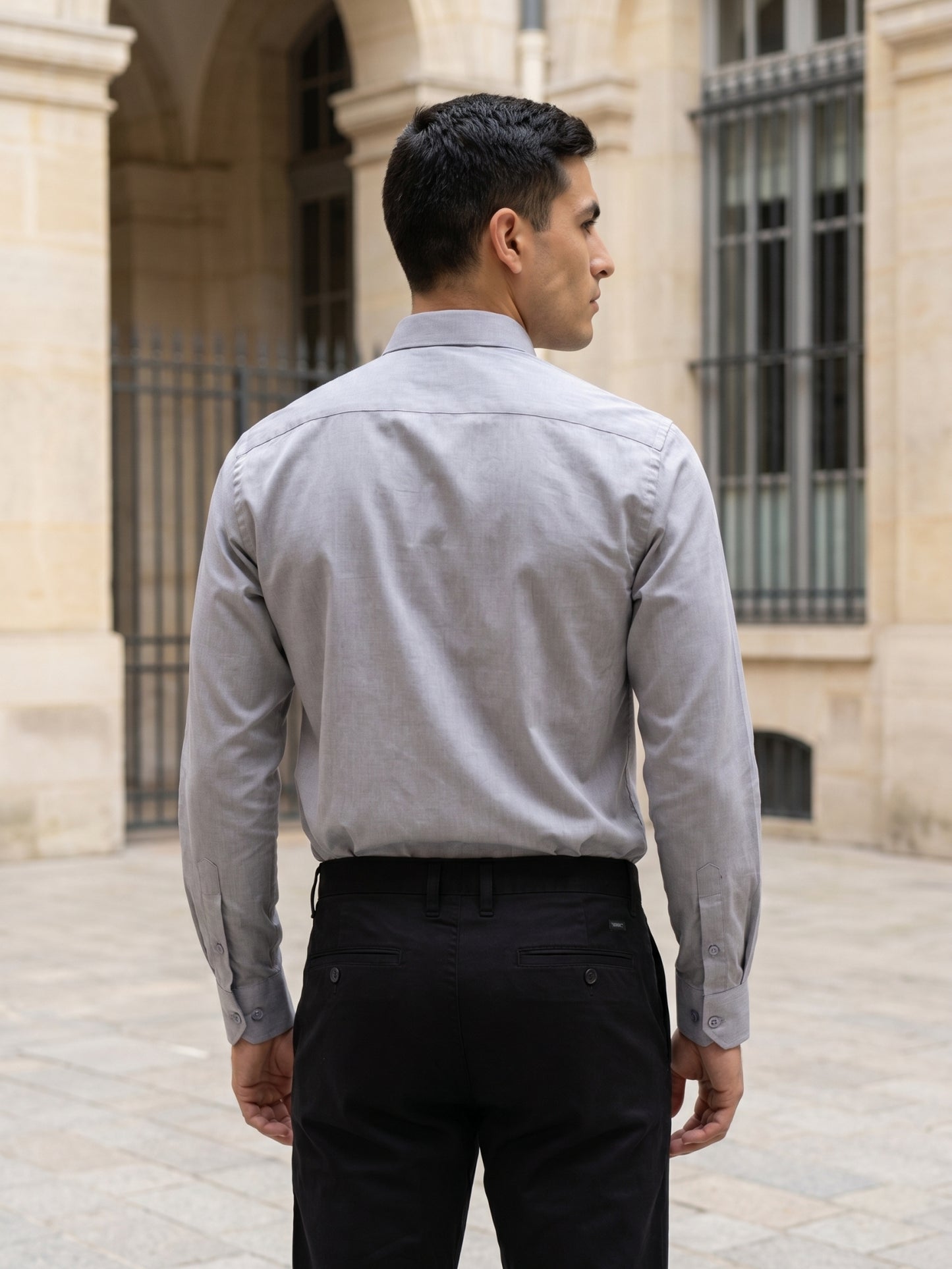 Men Regular Fit Solid Button-Down Collar Formal Shirt ( RDSH 9042Grey )
