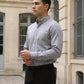 Men Regular Fit Solid Button-Down Collar Formal Shirt ( RDSH 9042Grey )