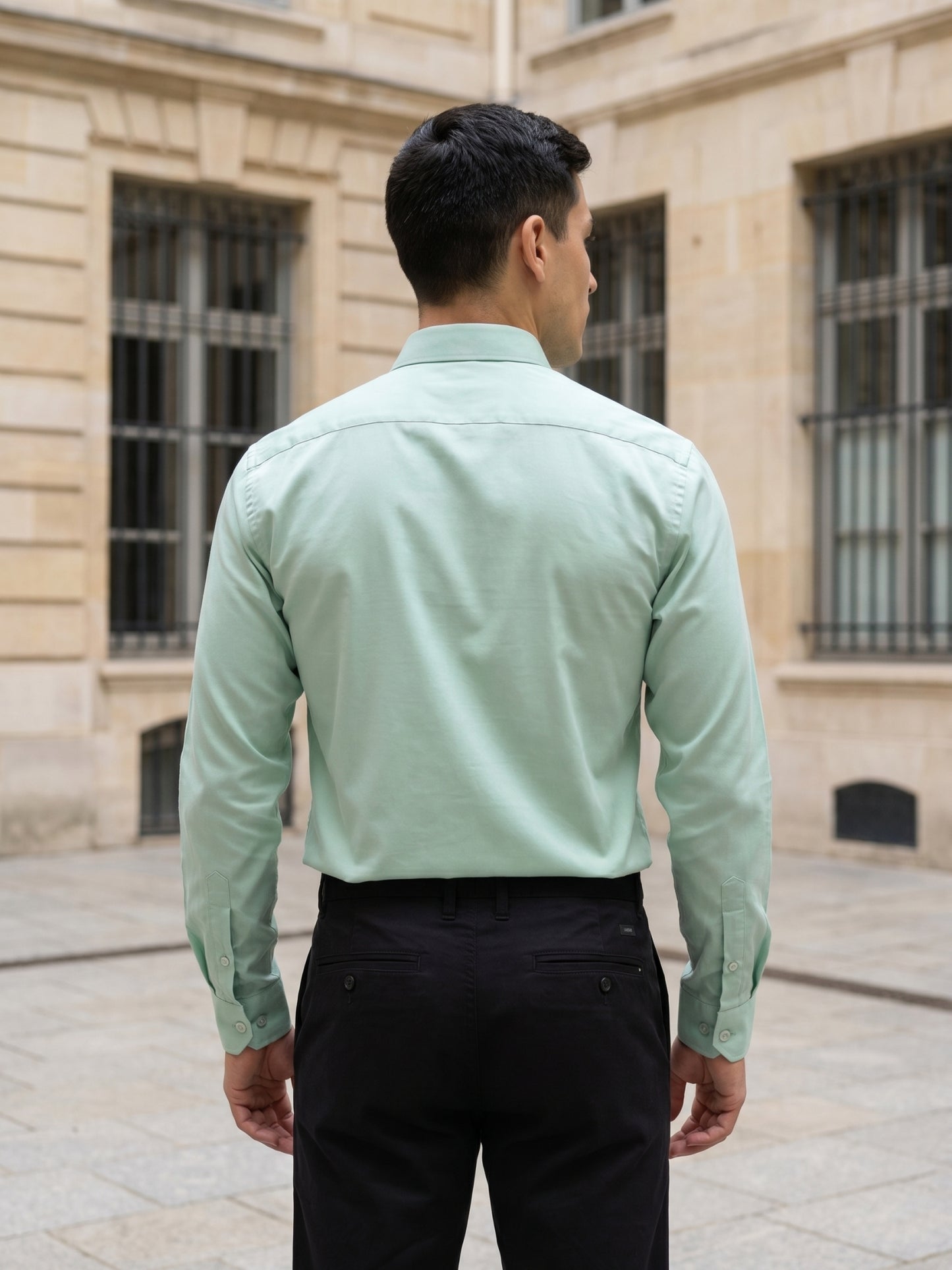 Men Regular Fit Solid Button-Down Collar Formal Shirt ( RDSH 9042Pista )