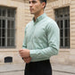 Men Regular Fit Solid Button-Down Collar Formal Shirt ( RDSH 9042Pista )