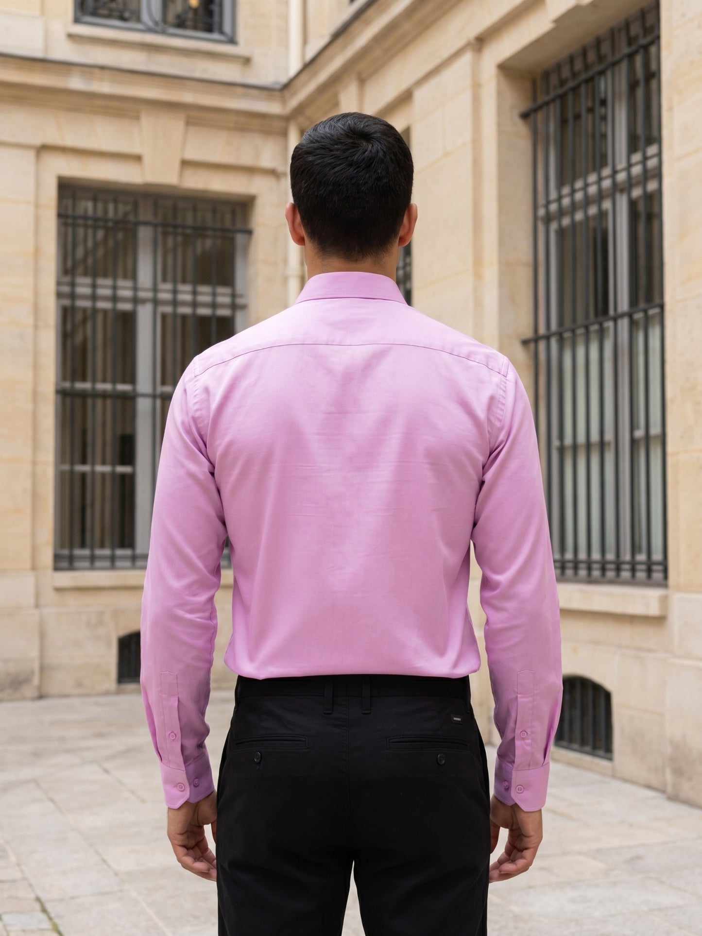 Men Regular Fit Solid Button-Down Collar Formal Shirt ( RDSH 9042Purple )