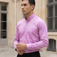 Men Regular Fit Solid Button-Down Collar Formal Shirt ( RDSH 9042Purple )