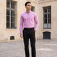 Men Regular Fit Solid Button-Down Collar Formal Shirt ( RDSH 9042Purple )