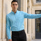 Men Regular Fit Solid Button-Down Collar Formal Shirt ( RDSH 9042Sky )