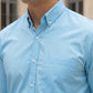 Men Regular Fit Solid Button-Down Collar Formal Shirt ( RDSH 9042Sky )