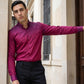 Men Regular Fit Solid Button-Down Collar Formal Shirt ( RDSH 9042Wine )